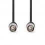 Câble vidéo BNC | BNC Mâle | BNC Mâle | Plaqué nickel | 75 Ohm | 1.00 m | Rond | PVC | Noir | Label