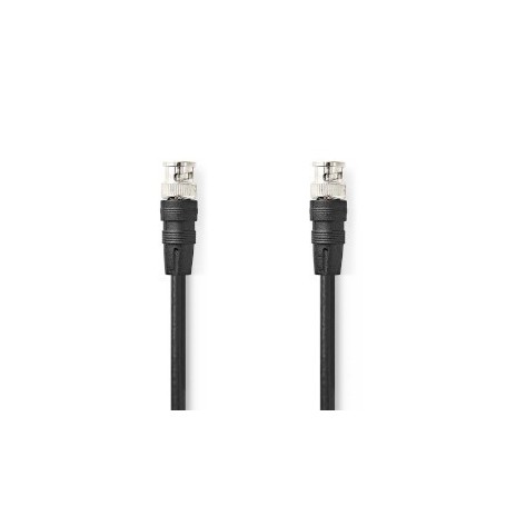 Câble vidéo BNC | BNC Mâle | BNC Mâle | Plaqué nickel | 75 Ohm | 5.00 m | Rond | PVC | Noir | Label