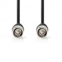 Câble vidéo BNC | BNC Mâle | BNC Mâle | Plaqué nickel | 75 Ohm | 5.00 m | Rond | PVC | Noir | Label