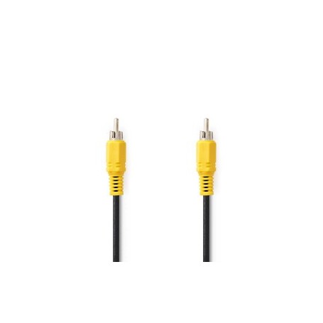 Câble vidéo composite | RCA Mâle | RCA Mâle | Plaqué nickel | 480p | 5.00 m | Rond | PVC | Noir | Label