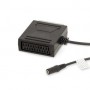 Câble SCART | SCART Mâle | SCART Femelle / 3.5 mm Femelle | Plaqué nickel | 480p | 0.20 m | Rond | PVC | Noir | Boîte