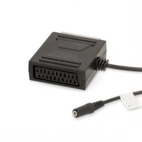 Câble SCART | SCART Mâle | SCART Femelle / 3.5 mm Femelle | Plaqué nickel | 480p | 0.20 m | Rond | PVC | Noir | Boîte