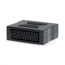 Adaptateur Péritel | SCART Femelle | SCART Femelle | Plaqué nickel | Droit | ABS | Noir | 1 pièces | Boîte