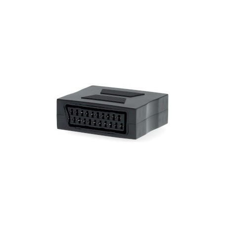 Adaptateur Péritel | SCART Femelle | SCART Femelle | Plaqué nickel | Droit | ABS | Noir | 1 pièces | Boîte