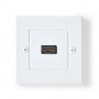 Boîte Murale HDMI™ | 1x HDMI™ Female | 4K@60Hz | Sortie HDMI ™ | Noir | 18 Gbps | Plaqué or | Boîte