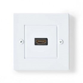 Boîte Murale HDMI™ | 1x HDMI™ Female | 4K@60Hz | Sortie HDMI ™ | Noir | 18 Gbps | Plaqué or | Boîte