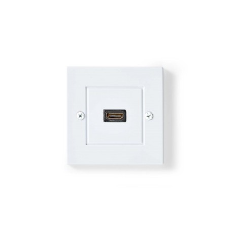 Boîte Murale HDMI™ | 1x HDMI™ Female | 4K@60Hz | Sortie HDMI ™ | Noir | 18 Gbps | Plaqué or | Boîte