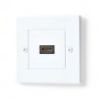 Boîte Murale HDMI™ | 1x HDMI™ Female | 4K@60Hz | Sortie HDMI ™ | Noir | 18 Gbps | Plaqué or | Boîte