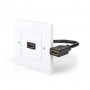 Boîte Murale HDMI™ | 1x HDMI™ Female | 4K@60Hz | Sortie HDMI ™ | Noir | 18 Gbps | Plaqué or | Boîte
