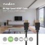 Câble ultra haute vitesse HDMI | HDMI™ Connecteur | HDMI™ Connecteur | 8K@60Hz | 48 Gbps | 2.00 m | Rond | 6.5 mm | Noir | Label