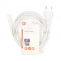 Câble d\'alimentation | Euro Masculin | IEC-320-C7 | Droit | Droit | Plaqué nickel | 3.00 m | Plat | PVC | Blanc | Label