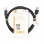 Câble USB | USB 2.0 | USB-A Mâle | USB-B Mâle | 480 Mbps | Plaqué nickel | 2.00 m | Rond | PVC | Noir | Label