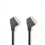 Câble SCART | SCART Mâle | SCART Mâle | Plaqué nickel | 480p | 1.50 m | Rond | PVC | Noir | Label