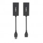 USB Extender | USB 2.0 | 1x USB-A Male | 1x RJ45 Female | 1x USB-A femelle | 1x RJ45 Female | 50 m | 480 Mbps | Plaqué nickel | Rond | PVC | Noir | Boîte