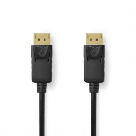 Câble Display Port | DisplayPort Mâle | DisplayPort Mâle | 8K@60Hz | Plaqué or | 3.00 m | Rond | PVC | Noir | Label