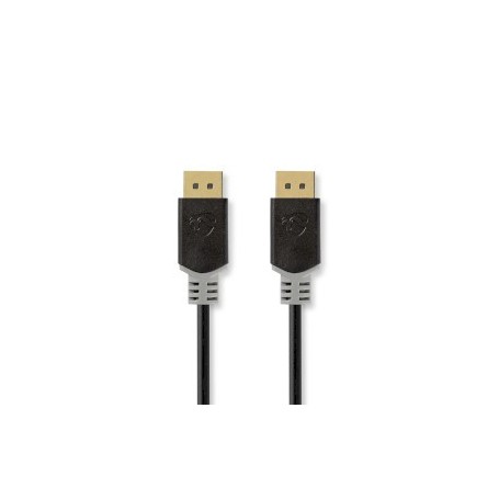 Câble Display Port | DisplayPort Mâle | DisplayPort Mâle | 8K@60Hz | Plaqué or | 2.00 m | Rond | PVC | Anthracite | Boîte