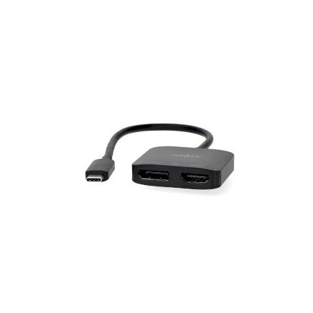 Adaptateur USB-C™ | USB 3.2 Gen 1 | USB-C™ Mâle | DisplayPort femelle / Sortie HDMI ™ | 8K@30Hz | 0.20 m | Rond | Plaqué nickel | Noir | Boîte