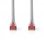 Câble réseau CAT6 | RJ45 Male | RJ45 Male | SF/UTP | 0.25 m | Rond | PVC | Gris | Label
