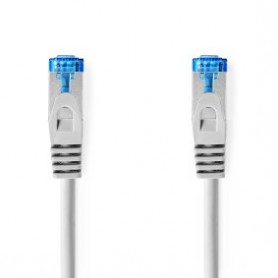 Câble réseau CAT6a | S/FTP | RJ45 Male | RJ45 Male | 10.0 m | Snagless | Rond | LSZH | Gris | Label
