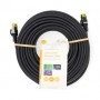 Câble réseau CAT7 | S/FTP | RJ45 Male | RJ45 Male | 15.0 m | Snagless | Rond | LSZH | Noir | Label