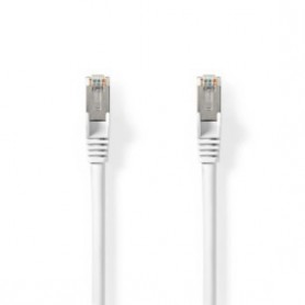 Câble réseau Cat 8.1 | S/FTP | RJ45 Male | RJ45 Male | 20.0 m | Rond | LSZH | Blanc | Label
