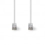Câble réseau Cat 8.1 | S/FTP | RJ45 Male | RJ45 Male | 20.0 m | Rond | LSZH | Blanc | Label