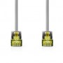 Câble réseau Cat 8.1 | S/FTP | RJ45 Male | RJ45 Male | 10.0 m | Rond | LSZH | Gris | Label