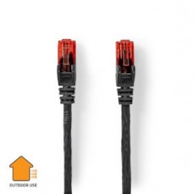 Câble réseau CAT6 | RJ45 Male | RJ45 Male | U/UTP | 75.0 m | Dehors | Rond | PE | Noir | Label