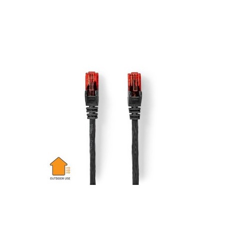 Câble réseau CAT6 | RJ45 Male | RJ45 Male | U/UTP | 75.0 m | Dehors | Rond | PE | Noir | Label