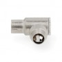 Conencteur IEC ( Coax) | Coudé à 90° | Femelle | Plaqué nickel | 75 Ohm | Vis | Diamètre d\'entrée de câble: 7.0 mm | Métal | Argent | 2 pièces | Gift Box with Euro Lock
