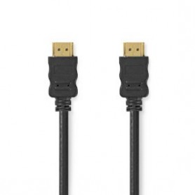 Câble HDMI Haute Vitesse avec ethernet | HDMI™ Connecteur | HDMI™ Connecteur | 4K@60Hz | ARC | 18 Gbps | 1.00 m | Rond | PVC | Noir | Label