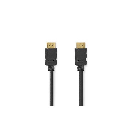 Câble HDMI Haute Vitesse avec ethernet | HDMI™ Connecteur | HDMI™ Connecteur | 4K@60Hz | ARC | 18 Gbps | 1.00 m | Rond | PVC | Noir | Label