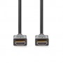 Câble HDMI Haute Vitesse avec ethernet | HDMI™ Connecteur | HDMI™ Connecteur | 4K@60Hz | ARC | 18 Gbps | 1.00 m | Rond | PVC | Noir | Label