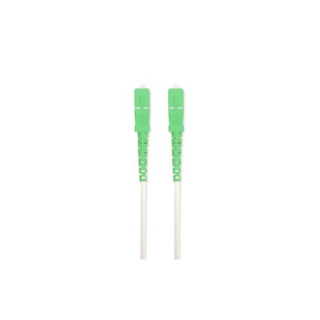 Câble de raccordement en fibre de verre | SMF (Single Mode Phase) | SC/APC | SC/APC | 100 Gbps | 6.00 m | Blanc | Gift Box with Euro Lock