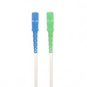 Câble de raccordement en fibre de verre | SMF (Single Mode Phase) | SC/APC | SC/UPC | 100 Gbps | 6.00 m | Blanc | Gift Box with Euro Lock