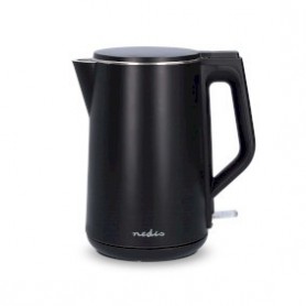 Bouilloire électrique | 1.5 l | Plastique | Noir | Rotatif à 360 degrés | Élément chauffant dissimulé | Contrôleur Strix® | Protection contre l\'ébullition