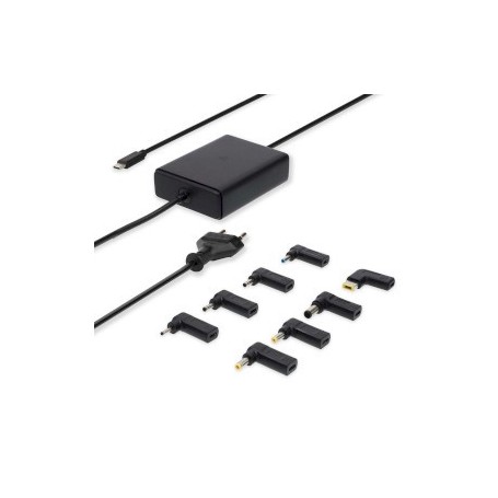 Adaptateur pour ordinateur portable | GaN | 100 W | 5 / 9 / 12 / 15 / 20 V DC | 3.0 / 5.0 A | Utilisé pour: PC Portable / Smartphone / Tablette | Euro / Type-C (CEE 7/16)