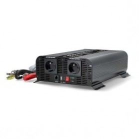 Convertisseur de tension pur sinus | Tension d\'entrée: 24 V DC | Connexion (s) de sortie d\'alimentation de l\'appareil: Type E (CEE 7/5) / USB-A / USB-C™ | 230 V AC 50 Hz | 2000 W | Puissance de sortie maximale: 4000 W | Bornier à vis | Onde sinusoïdale