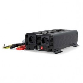 Convertisseur de tension pur sinus | Tension d\'entrée: 12 V DC | Connexion (s) de sortie d\'alimentation de l\'appareil: Type E (CEE 7/5) / USB-A / USB-C™ | 230 V AC 50 Hz | 1000 W | Puissance de sortie maximale: 2000 W | Bornier à vis | Onde sinusoïdale