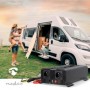 Convertisseur de tension pur sinus | Tension d\'entrée: 12 V DC | Connexion (s) de sortie d\'alimentation de l\'appareil: Type E (CEE 7/5) / USB-A / USB-C™ | 230 V AC 50 Hz | 1000 W | Puissance de sortie maximale: 2000 W | Bornier à vis | Onde sinusoïdale