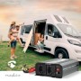 Convertisseur de tension modifiée onde sinusoïdale | Tension d\'entrée: 12 V DC | Connexion (s) de sortie d\'alimentation de l\'appareil: Type E (CEE 7/5) / USB-A | 230 V AC 50 Hz | 1000 W | Puissance de sortie maximale: 2000 W | Bornier à vis | Argent