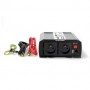 Convertisseur de tension modifiée onde sinusoïdale | Tension d\'entrée: 12 V DC | Connexion (s) de sortie d\'alimentation de l\'appareil: Type E (CEE 7/5) / USB-A | 230 V AC 50 Hz | 1000 W | Puissance de sortie maximale: 2000 W | Bornier à vis | Argent