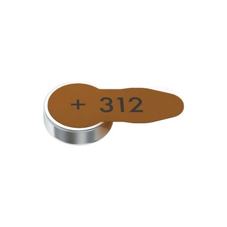 Piles pour appareils auditifs Type 312 8-Blister