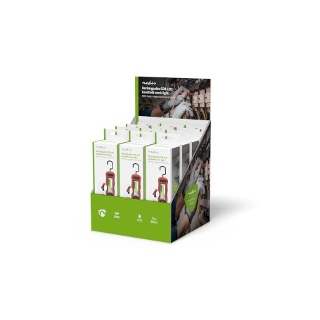 Lampe de travail | 4 W | Alimenté par pile | 5 V DC | Lithium-Ion intégré | Rechargeables | Durée de lumière: 5 h | 300 lm | Portée lumineuse: 20 m