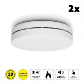 Détecteur de fumée SA300 DUO Design avec batterie de 10 ans 2 pack