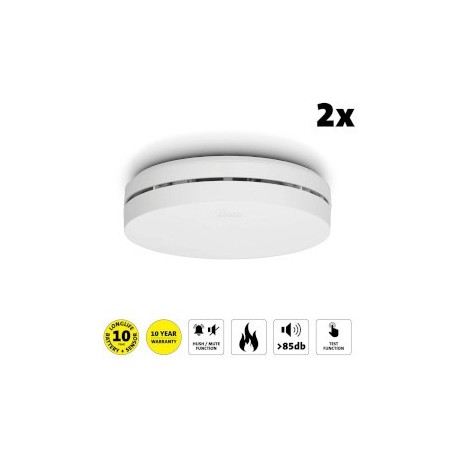 Détecteur de fumée SA300 DUO Design avec batterie de 10 ans 2 pack