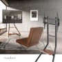 Support TV sur Pied | 37 - 75 \" | Poids d\'écran maximal pris en charge: 40 kg | Bauhaus Design | Hauteurs pré-fixées réglables | Acier / MDF | Marron / Noir