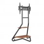 Support TV sur Pied | 37 - 75 \" | Poids d\'écran maximal pris en charge: 40 kg | Bauhaus Design | Hauteurs pré-fixées réglables | Acier / MDF | Marron / Noir