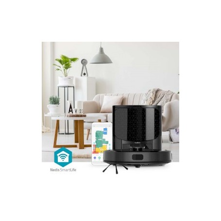 SmartLife Aspirateur Robot | Navigation par laser | Wi-Fi | Capacité du réservoir Collection: 0.6 l | Recharge automatique | Durée de fonctionnement maximale: 180 min | Noir | Android™ / IOS