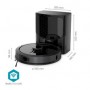 SmartLife Aspirateur Robot | Navigation par laser | Wi-Fi | Capacité du réservoir Collection: 0.6 l | Recharge automatique | Durée de fonctionnement maximale: 180 min | Noir | Android™ / IOS